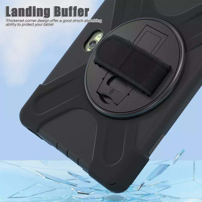 JUST MUST JM Rugged Case Grip per Samsung Galaxy Tab Active Pro/Active4 Pro/Active5 Pro con cinturino nero