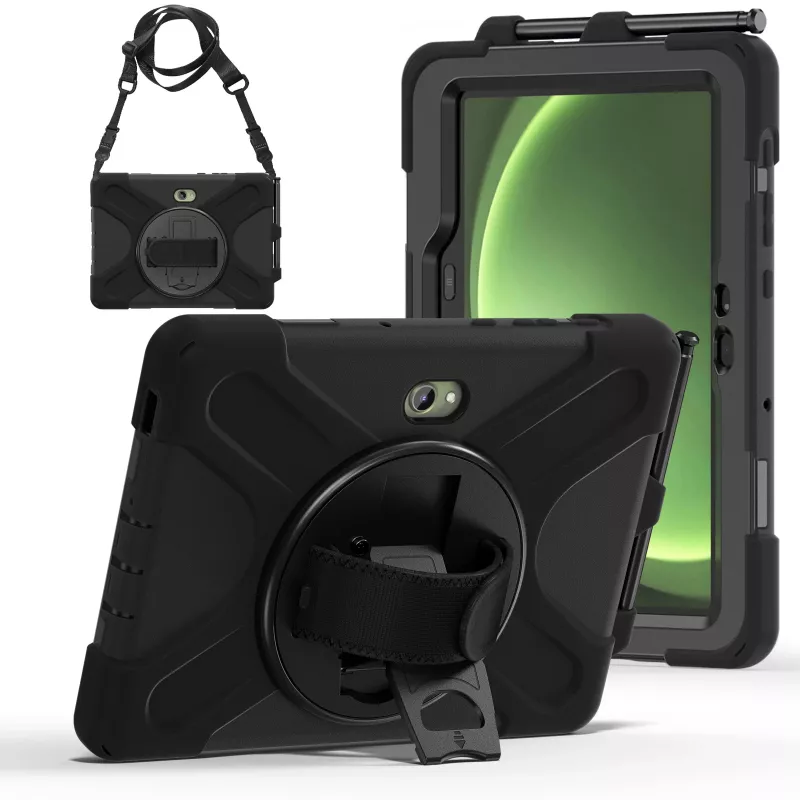 JUST MUST JM Rugged Case Grip per Samsung Galaxy Tab Active Pro/Active4 Pro/Active5 Pro con cinturino nero