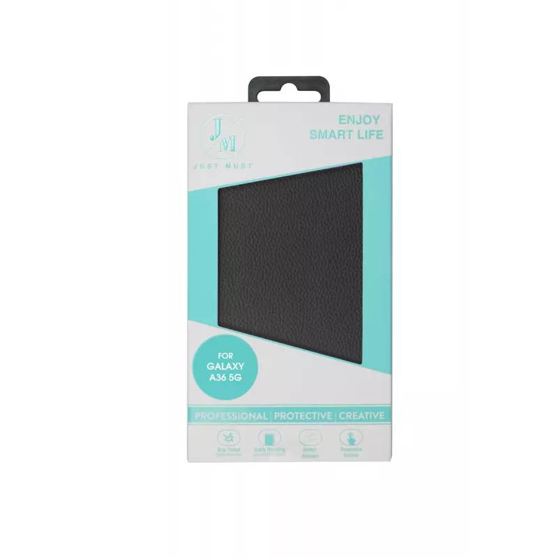 JUST MUST JM STAND FLIP CASE per Galaxy A36, nero