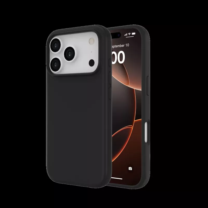 JUST MUST REGULAR DEFENSE SILICONE con MAGSAFE per iPhone 17 Pro Nero