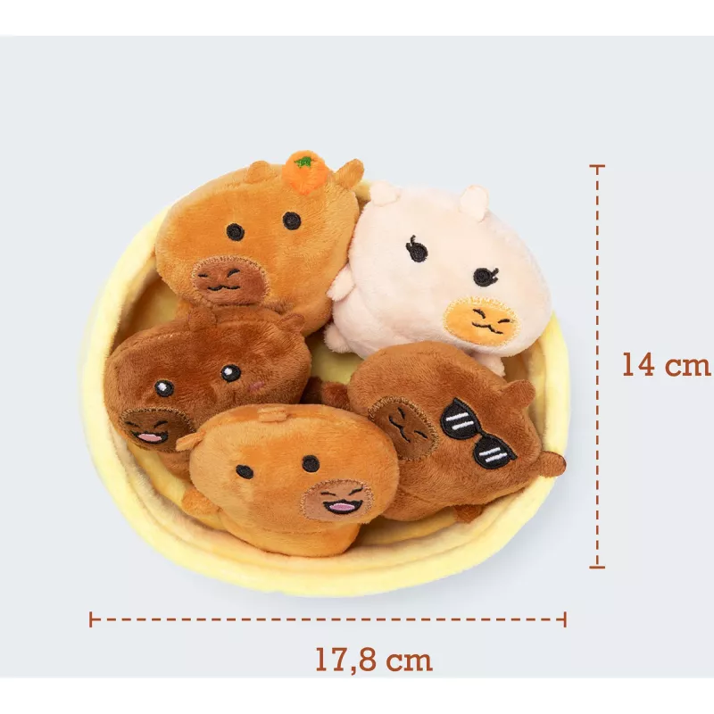 JUST PLAY peluche Emotional Support Capybaras 7 pollici marrone/tan