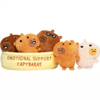 JUST PLAY peluche Emotional Support Capybaras 7 pollici marrone/tan