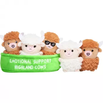 Just Play Emotional Support Highland Cow peluche - marrone, 25 cm