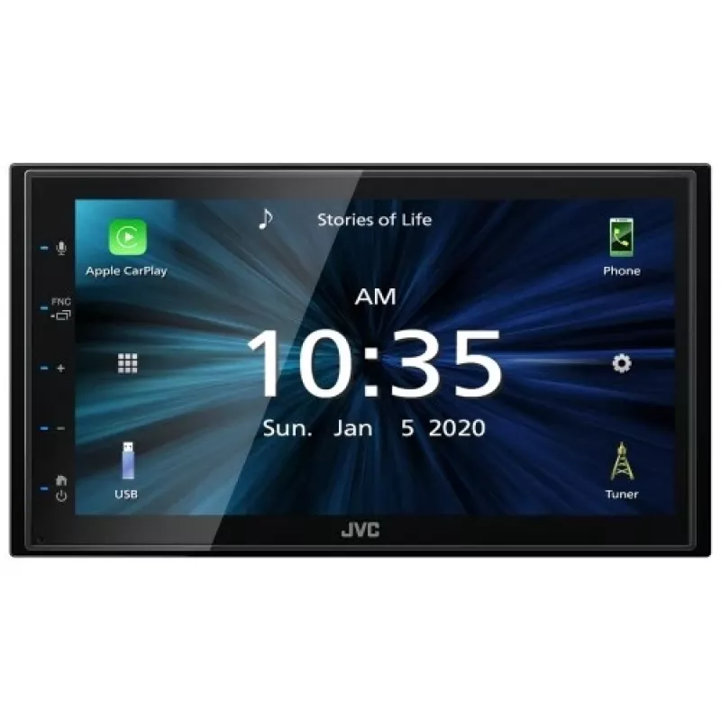 JVC KW-M560BT ricevitore multimediale auto Bluetooth 6.8 pollici con equalizzatore a 13 bande, Android Mirroring, 3 pre-out e USB posteriore