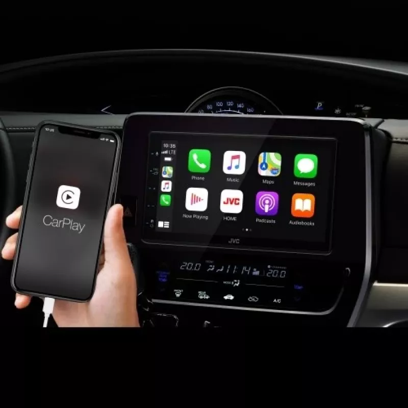 JVC KW-M560BT ricevitore multimediale auto Bluetooth 6.8 pollici con equalizzatore a 13 bande, Android Mirroring, 3 pre-out e USB posteriore
