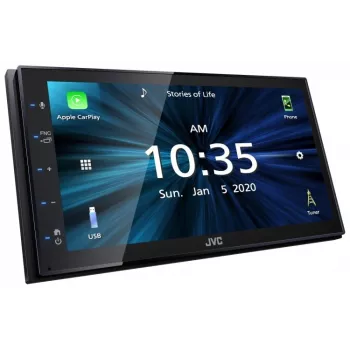 JVC KW-M560BT ricevitore multimediale auto Bluetooth 6.8 pollici con equalizzatore a 13 bande, Android Mirroring, 3 pre-out e USB posteriore