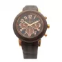 K&BROS Orologio unisex Quarzo Analogico 9427-4-710 43mm Acciaio inox Quadrante nero Cinturino in pelle