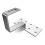 K2 Systems 1000001 gancio per tetto per tegole, acciaio inox, piastra base 150x60x5 mm, braccio 30x6 mm