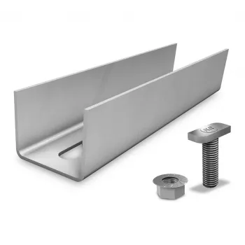 K2 Systems RailConnector Ultra Light connettore per guide interne per SolidRail e CrossRail - alluminio, premontato