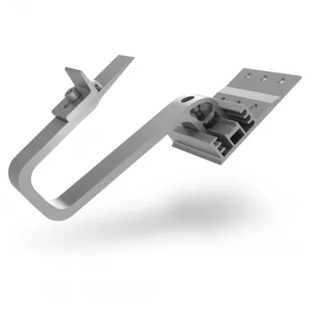 K2 Systems SingleHook 3S Long gancio per tetto 2004222 – regolazione in altezza 3 volte, acciaio inox, 40-55 mm