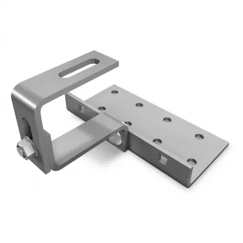K2 Systems Vario 2 Gancio per tetto per tetti in tegole inclinati – acciaio inox, regolabile 120-155 mm, modello 1000107
