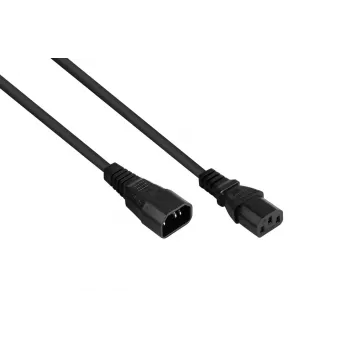 Kabelmeister cavo di alimentazione Schuko a IEC C13 angolare 3m, 1,0mm², nero SK0130-S030