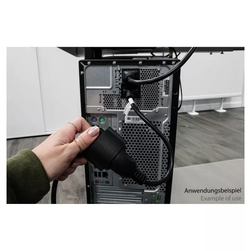 Kabelmeister Cavo adattatore di rete da C14 a presa Schuko 0,15 m nero
