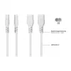 Kabelmeister Prolunga Euro presa C8 a spina C7 0,2 m nero