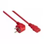 Kabelmeister cavo di alimentazione, connettore maschio Schuko (CEE 7/7) angolare 90° su IEC C13, rosso, 5m