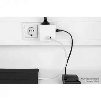 KABELMEISTER cubo presa con 3x prese Schuko, USB-C 20W PD 3.0 e USB-A 18W, 1,5m, bianco