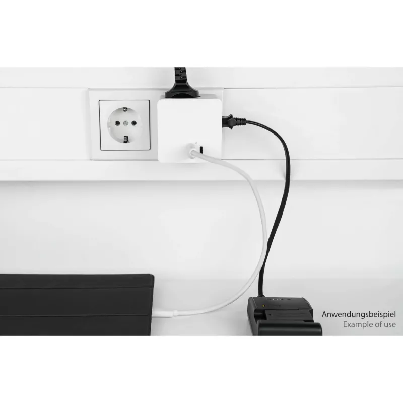 KABELMEISTER cubo presa con 3x prese Schuko, USB-C 20W PD 3.0 e USB-A 18W, 1,5m, bianco