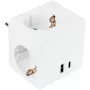 KABELMEISTER cubo presa con 3x prese Schuko, USB-C 20W PD 3.0 e USB-A 18W, 1,5m, bianco