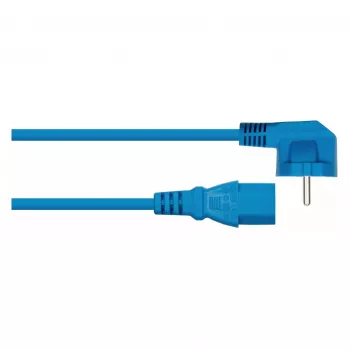 kabelmeister Cavo di alimentazione spina Schuko (angolare 90°) a C13, blu, 10m
