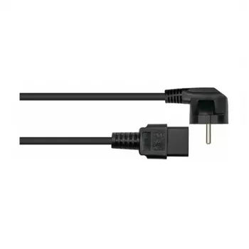 Kabelmeister Spina Schuko (angolare 90°) a IEC C19 cavo di alimentazione, nero, 1,8 m