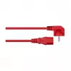 Kabelmeister Cavo di alimentazione Schuko a C13, angolare 90°, rosso, 3m