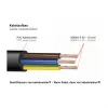 Kabelmeister SK0103-S002 ciabatta Schuko 3 prese, spina angolare 90°, cavo 0,2 m, nero