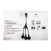 Kabelmeister SK0103-S002 ciabatta Schuko 3 prese, spina angolare 90°, cavo 0,2 m, nero