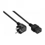 Kabelmeister SK0190-S030 Cavo di alimentazione Schuko angolare 90° su IEC C19, 3 m, nero