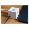 kabelmeister cubo presa 3 prese con USB-C e USB-A, bianco, 2m