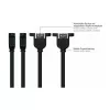 Kabelmeister cavo di prolunga USB 2.0, Type-A maschio a Type-A femmina da pannello, 1 m, nero