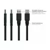 Kabelmeister cavo di prolunga USB 2.0, Type-A maschio a Type-A femmina da pannello, 1 m, nero