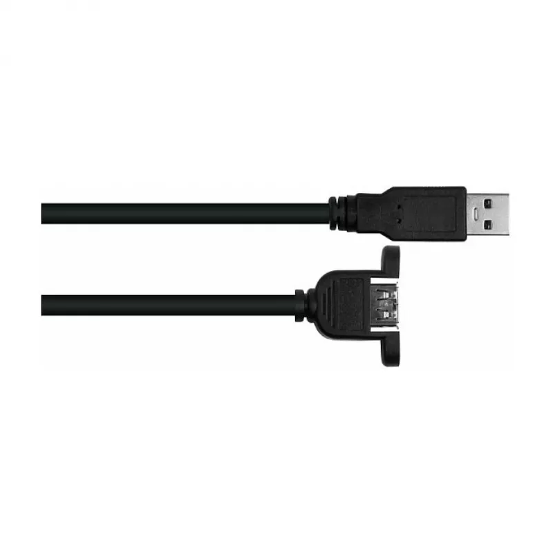 Kabelmeister cavo di prolunga USB 2.0, Type-A maschio a Type-A femmina da pannello, 1 m, nero