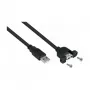 Kabelmeister cavo di prolunga USB 2.0, Type-A maschio a Type-A femmina da pannello, 1 m, nero