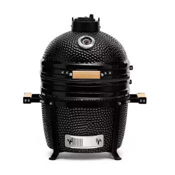KAMADO BONO MINIMO 15 (40CM) grill in ceramica Kamado, griglia 33 cm, nero lucido