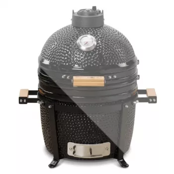 KAMADO BONO MINIMO 15 (40CM) grill in ceramica Kamado, griglia 33 cm, nero lucido