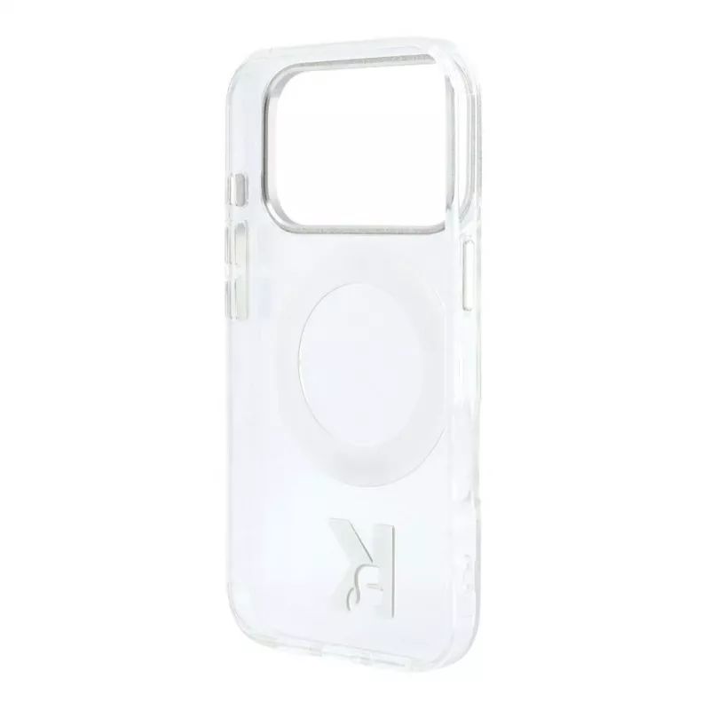 Karl Lagerfeld IML Ring Stand 360 Kameo Metal Custodia MagSafe per iPhone 18 Pro / 17 Pro - trasparente