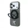 Karl Lagerfeld IML Ring Stand 360 Kameo Metal cover MagSafe per iPhone 18 Pro Max / 17 Pro Max - nero