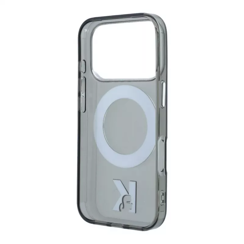 Karl Lagerfeld IML Ring Stand 360 Kameo Metal cover MagSafe per iPhone 18 Pro Max / 17 Pro Max - nero
