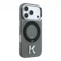 Karl Lagerfeld IML Ring Stand 360 Kameo Metal cover MagSafe per iPhone 18 Pro Max / 17 Pro Max - nero