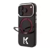 Karl Lagerfeld IML Ring Stand 360 Kameo Metal Custodia MagSafe per iPhone 18 Pro Max / 17 Pro Max Burgundy