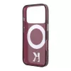 Karl Lagerfeld IML Ring Stand 360 Kameo Metal Custodia MagSafe per iPhone 18 Pro Max / 17 Pro Max Burgundy