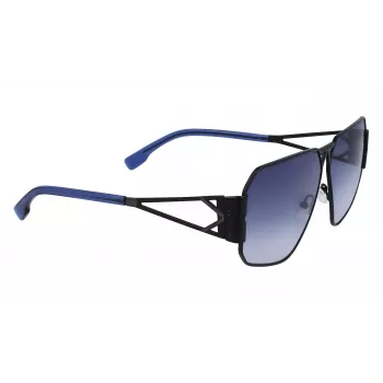 KARL LAGERFELD KL339S-1 Occhiali da sole unisex quadrati - Montatura nera lente grigia 61mm