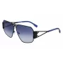 KARL LAGERFELD KL339S-1 Occhiali da sole unisex quadrati - Montatura nera lente grigia 61mm