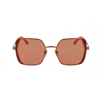 KARL LAGERFELD KL340S-800 Occhiali da sole donna - montatura in acetato nero, lenti in policarbonato grigie, 56 mm
