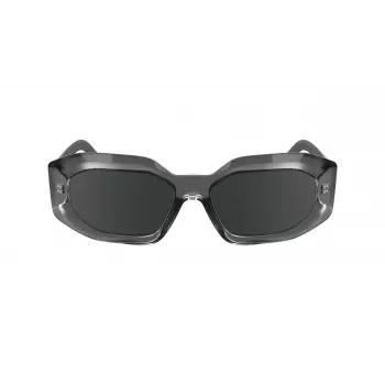 KARL LAGERFELD KL6167S-020 Occhiali da sole donna squadrati - montatura in acetato nera, lenti grigie Smoke, 53 mm