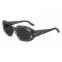 KARL LAGERFELD KL6167S-020 Occhiali da sole donna squadrati - montatura in acetato nera, lenti grigie Smoke, 53 mm