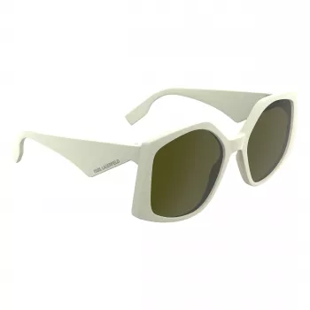 Occhiali da sole donna KARL LAGERFELD KL6208S-105 - montatura acetato nera, lenti in policarbonato grigie, 55 mm