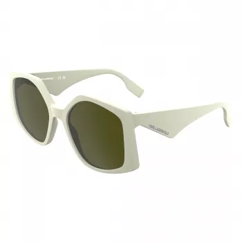 Occhiali da sole donna KARL LAGERFELD KL6208S-105 - montatura acetato nera, lenti in policarbonato grigie, 55 mm