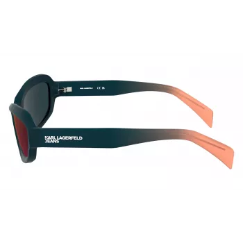 KARL LAGERFELD KLJ6200S occhiali da sole unisex - montatura nera, lenti grigie, 57 mm