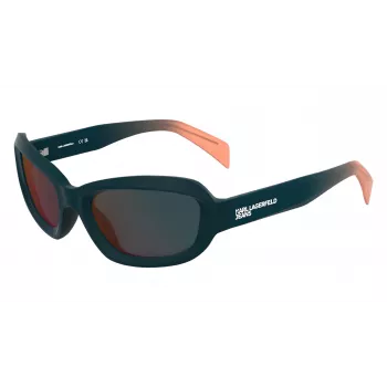 KARL LAGERFELD KLJ6200S occhiali da sole unisex - montatura nera, lenti grigie, 57 mm